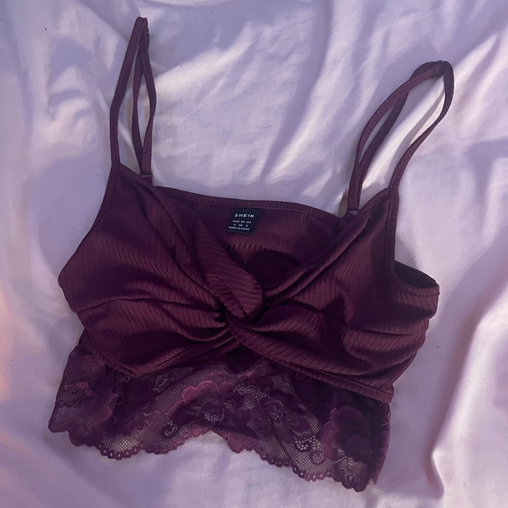 Red violet crop top